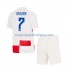 Camiseta de Fútbol Croacia Lovro Majer 7 Niño Casa Euro 2024 Manga Corta