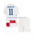 Camiseta de Fútbol Croacia Marcelo Brozovic 11 Niño Casa Euro 2024 Manga Corta