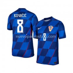 Camiseta de Fútbol Croacia Mateo Kovacic 8 Hombre Exterior Euro 2024 Manga Corta