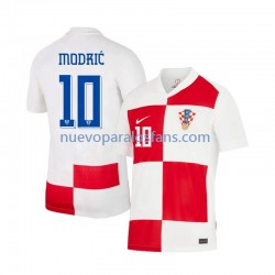 Camiseta de Fútbol Croacia Modrić 10 Hombre Casa Euro 2024 Manga Corta