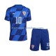 Camiseta de Fútbol Croacia Modrić 10 Niño Exterior Euro 2024 Manga Corta
