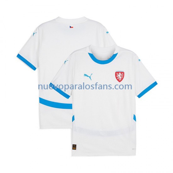 Camiseta de Fútbol República Checa Hombre Exterior Euro 2024 Manga Corta
