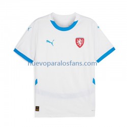 Camiseta de Fútbol República Checa Hombre Exterior Euro 2024 Manga Corta