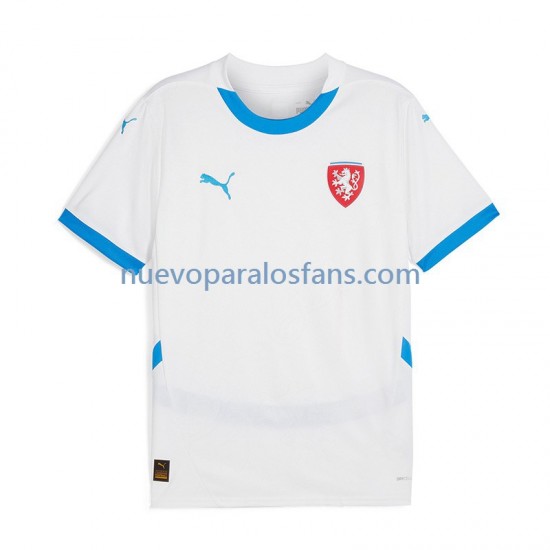 Camiseta de Fútbol República Checa Hombre Exterior Euro 2024 Manga Corta