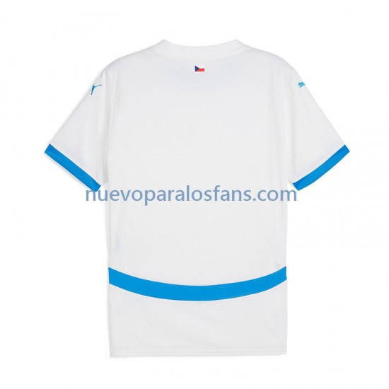 Camiseta de Fútbol República Checa Hombre Exterior Euro 2024 Manga Corta