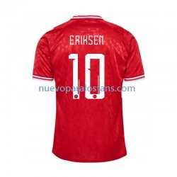 Camiseta de Fútbol Dinamarca Eriksen 10 Hombre Casa Euro 2024 Manga Corta