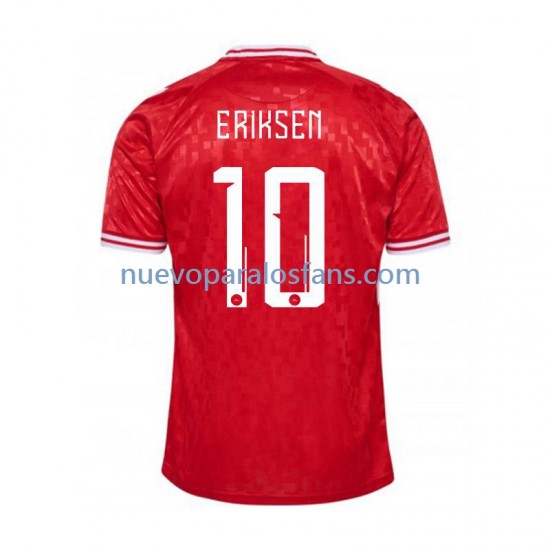 Camiseta de Fútbol Dinamarca Eriksen 10 Hombre Casa Euro 2024 Manga Corta