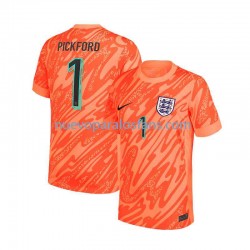 Camiseta de Fútbol Inglaterra Pickford 1 Portero Hombre Casa Euro 2024 Manga Corta