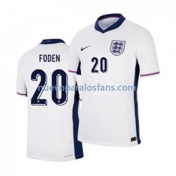 Camiseta de Fútbol Inglaterra Phil Foden 20 Hombre Casa Euro 2024 Manga Corta