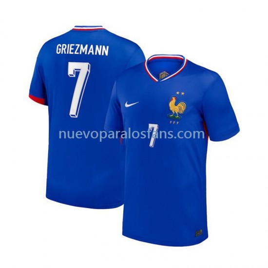 Camiseta de Fútbol Francia Antoine Griezmann 7 Hombre Casa Euro 2024 Manga Corta