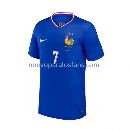 Camiseta de Fútbol Francia Antoine Griezmann 7 Hombre Casa Euro 2024 Manga Corta