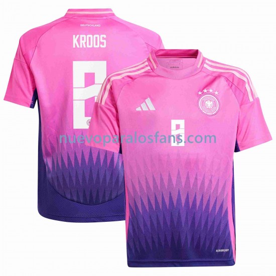 Camiseta de Fútbol Alemania Toni Kroos Hombre Exterior Euro 2024 Manga Corta