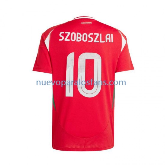 Camiseta de Fútbol Hungría Dominik Szoboszlai 10 Hombre Casa Euro 2024 Manga Corta