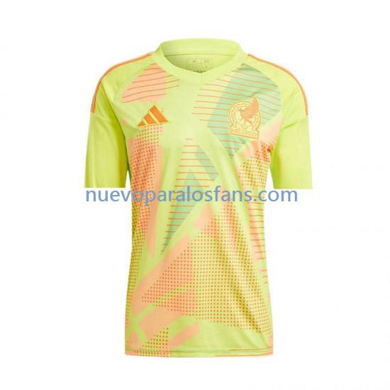 Camiseta de Fútbol México Portero Hombre Exterior Euro 2024 Manga Corta