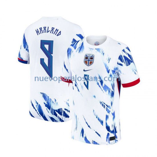 Camiseta de Fútbol Noruega Erling Haaland 9 Hombre Exterior 2024 Manga Corta
