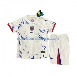 Camiseta de Fútbol Noruega Niño Exterior 2024 Manga Corta