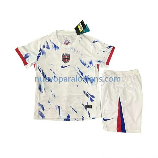 Camiseta de Fútbol Noruega Niño Exterior 2024 Manga Corta