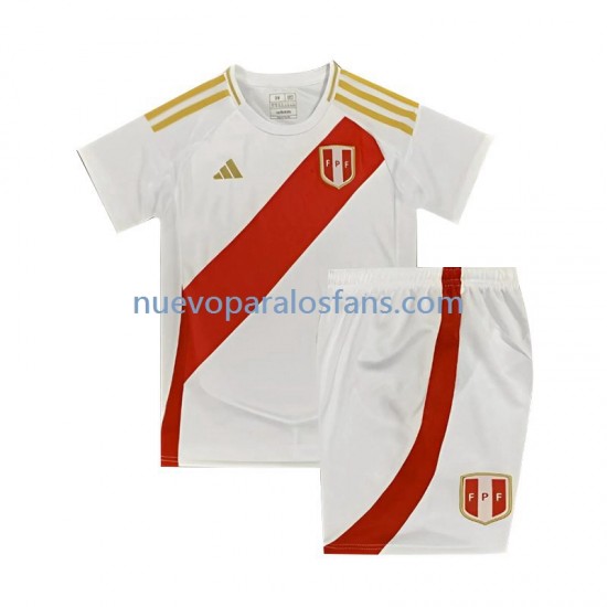 Camiseta de Fútbol Perú Niño Casa 2024 Manga Corta