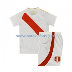 Camiseta de Fútbol Perú Niño Casa 2024 Manga Corta