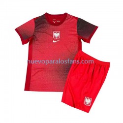 Camiseta de Fútbol Polonia Niño Exterior Euro 2024 Manga Corta