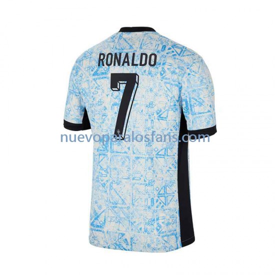 Camiseta de Fútbol Portugal Cristiano Ronaldo 7 Hombre Exterior Euro 2024 Manga Corta