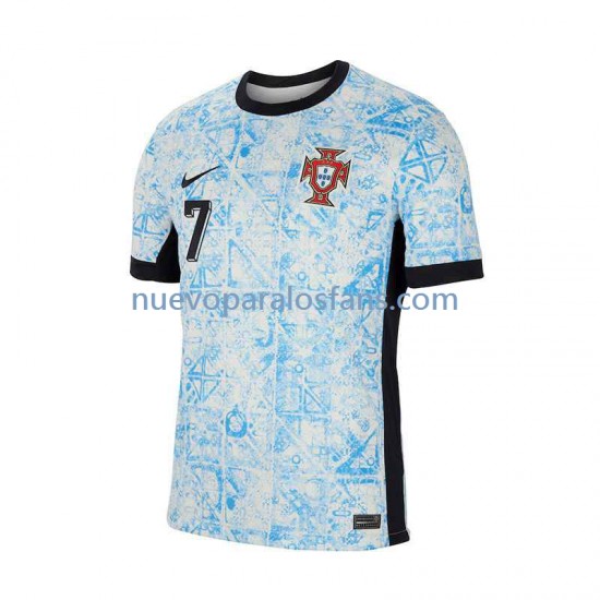 Camiseta de Fútbol Portugal Cristiano Ronaldo 7 Hombre Exterior Euro 2024 Manga Corta