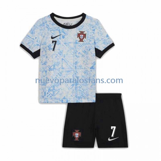 Camiseta de Fútbol Portugal Cristiano Ronaldo 7 Niño Exterior Euro 2024 Manga Corta