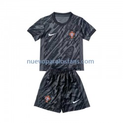 Camiseta de Fútbol Portugal Portero Niño Exterior Euro 2024 Manga Corta