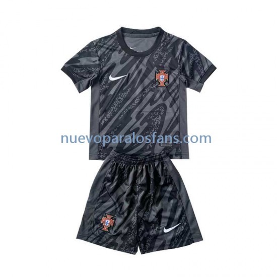 Camiseta de Fútbol Portugal Portero Niño Exterior Euro 2024 Manga Corta