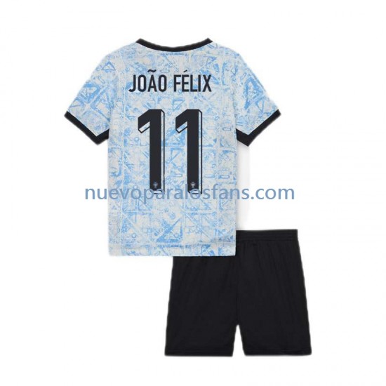 Camiseta de Fútbol Portugal Joao Felix 11 Niño Exterior Euro 2024 Manga Corta