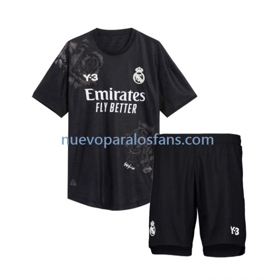 Camiseta de Fútbol Real Madrid Y3 Portero Niño Cuarto 2023-2024 Manga Corta