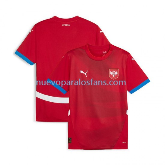 Camiseta de Fútbol Serbia Hombre Casa Euro 2024 Manga Corta