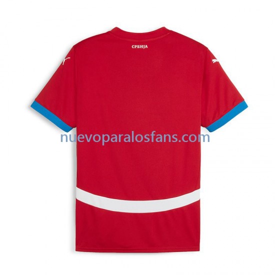Camiseta de Fútbol Serbia Hombre Casa Euro 2024 Manga Corta
