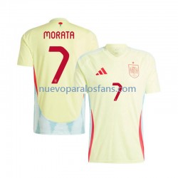 Camiseta de Fútbol España Alvaro Morata 7 Hombre Exterior Euro 2024 Manga Corta