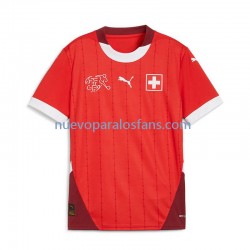 Camiseta de Fútbol Suiza Hombre Casa Euro 2024 Manga Corta