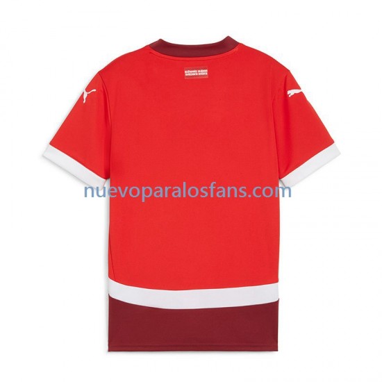 Camiseta de Fútbol Suiza Hombre Casa Euro 2024 Manga Corta