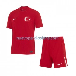 Camiseta de Fútbol Turquía Niño Exterior Euro 2024 Manga Corta