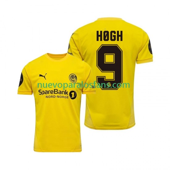 Camiseta de Fútbol FK Bodø/Glimt Kasper Hogh 9 Hombre Casa 2025 Manga Corta