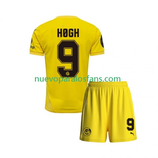 Camiseta de Fútbol FK Bodø/Glimt Kasper Hogh 9 Niño Casa 2025 Manga Corta