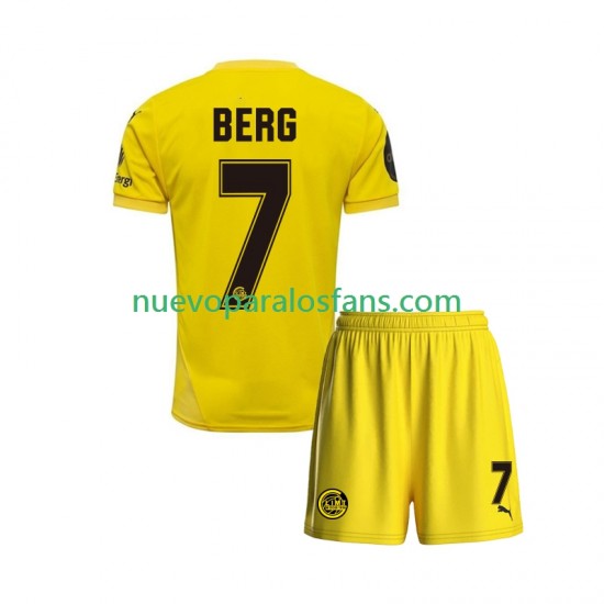 Camiseta de Fútbol FK Bodø/Glimt Patrick Berg 7 Niño Casa 2025 Manga Corta