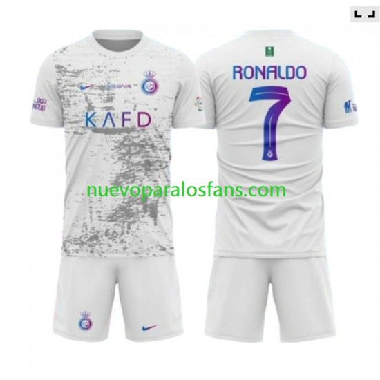 Camiseta de Fútbol Al-Nassr Ronaldo 7 Niño Tercera 2023-2024 Manga Corta