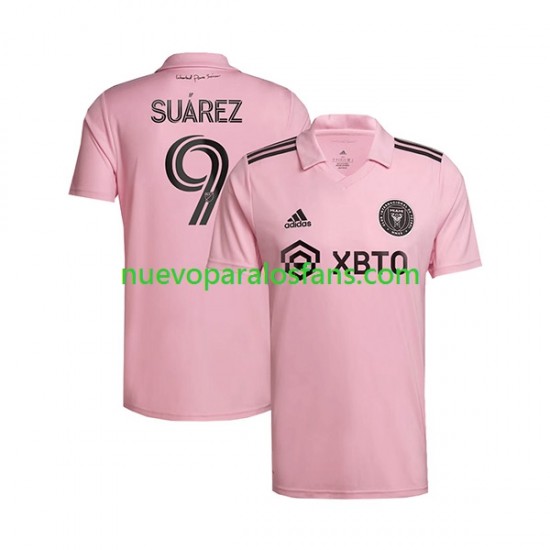 Camiseta de Fútbol Inter Miami Suárez Luis 9 Hombre Casa 2023-2024 Manga Corta