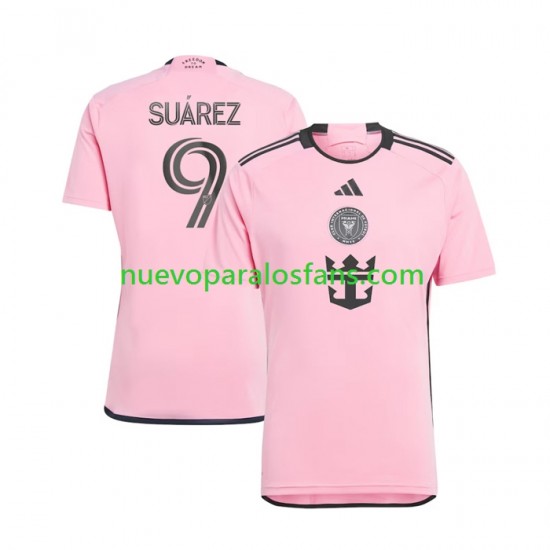 Camiseta de Fútbol Inter Miami Suárez Luis 9 Hombre Casa 2024 Manga Corta