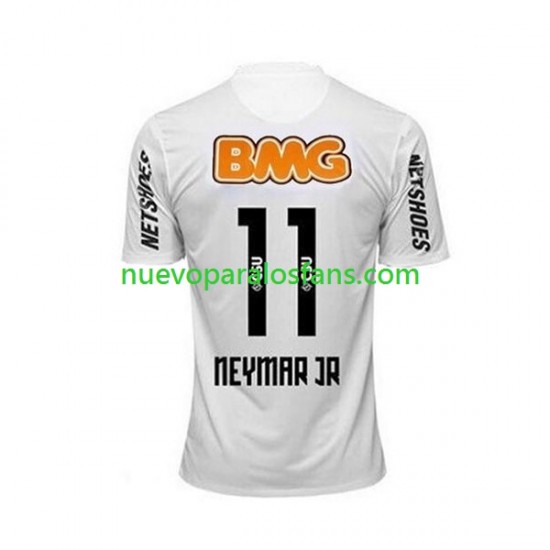 Camiseta de Fútbol Santos FC Neymar JR 11 -2012 Retro Hombre Casa 2011 Manga Corta