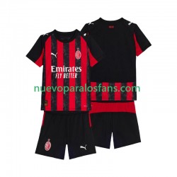 Camiseta de Fútbol AC Milan Niño Casa 2025-2026 Manga Corta