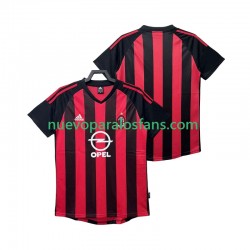 Camiseta de Fútbol AC Milan 2003 Retro Hombre Casa 2002 Manga Corta