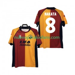 Camiseta de Fútbol AS Roma AKATA 8 2000-2001 Retro Hombre Casa Manga Corta