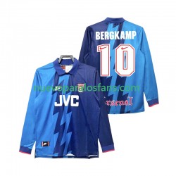 Camiseta de Fútbol Arsenal Bergkamp 10 1995 1996 Retro Hombre Exterior Manga Larga