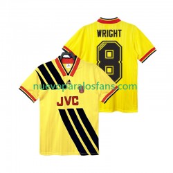 Camiseta de Fútbol Arsenal WRIGHT 8 1993 Retro Hombre Exterior 1994 Manga Corta