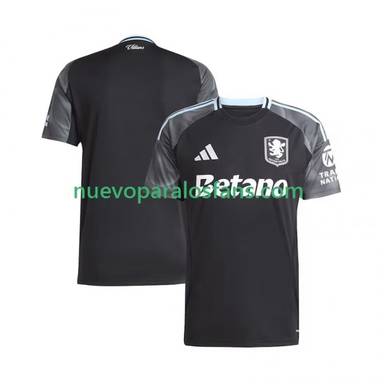 Camiseta de Fútbol Aston Villa Hombre Exterior 2025-2026 Manga Corta